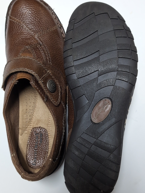 Earth Origins Shoes - Earth Origins Brown Leather Slip-On Loafers